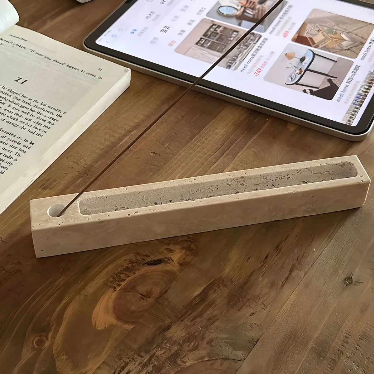 Travertine Incense Tray